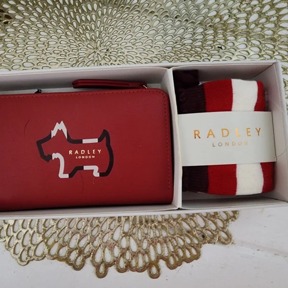 Radley London Red Wallet and Socks Set - Picture 7 of 8